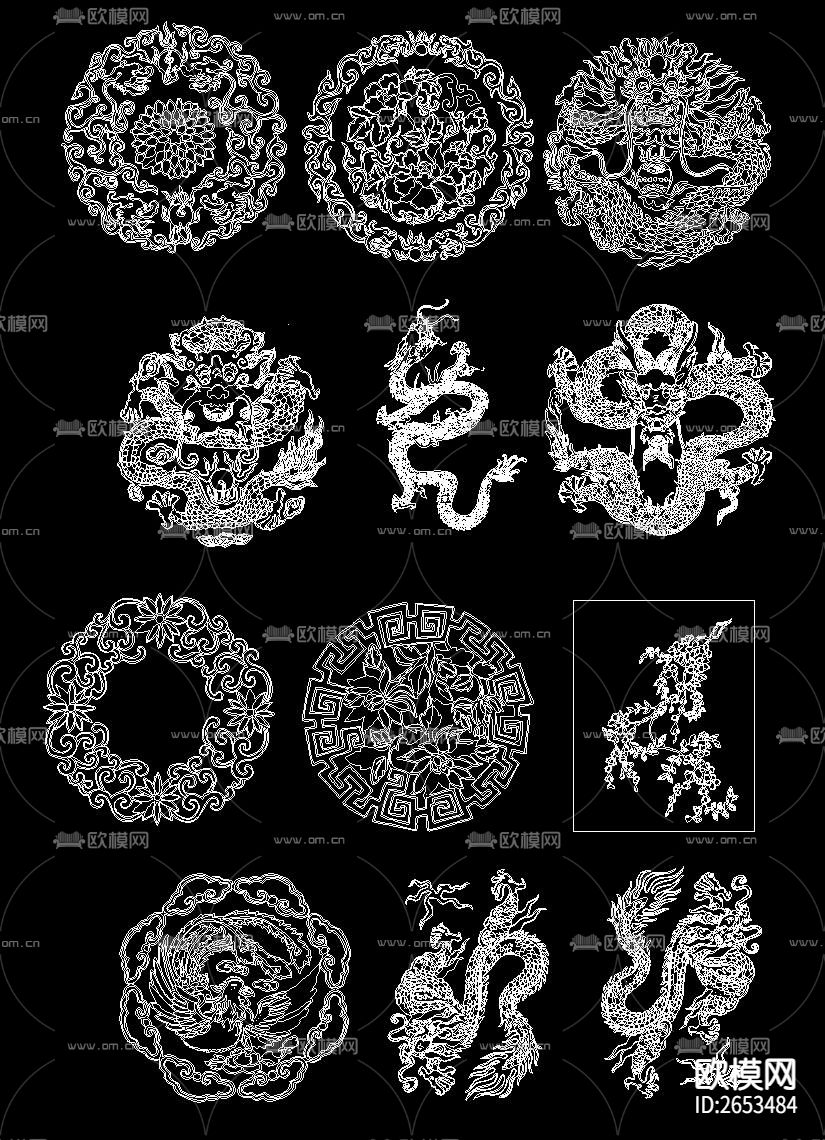 龙凤CAD图库下载（渲染图10）