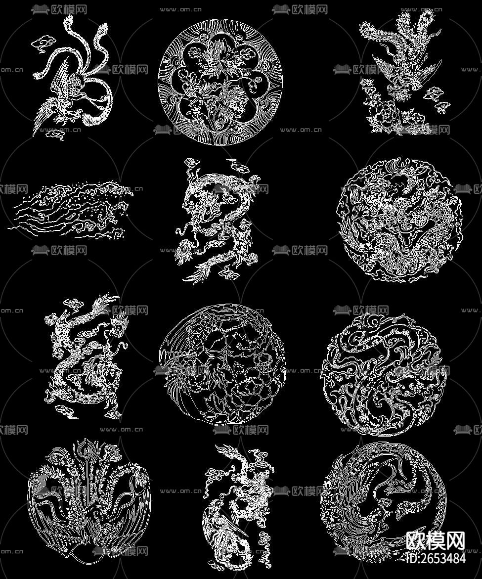 龙凤CAD图库下载（渲染图5）