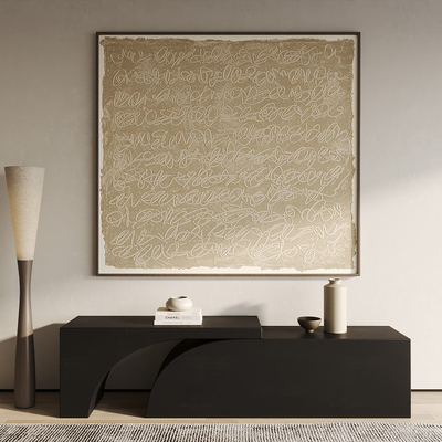  侘寂风装饰画su模型 