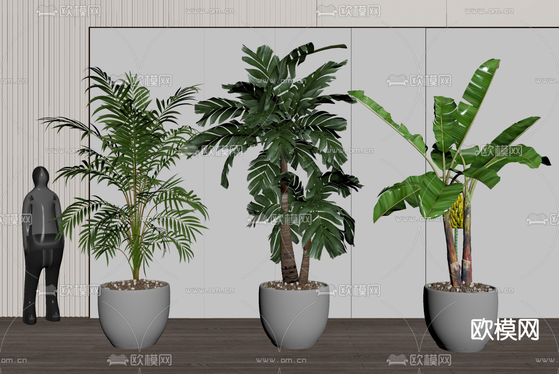 现代绿植盆栽su模型