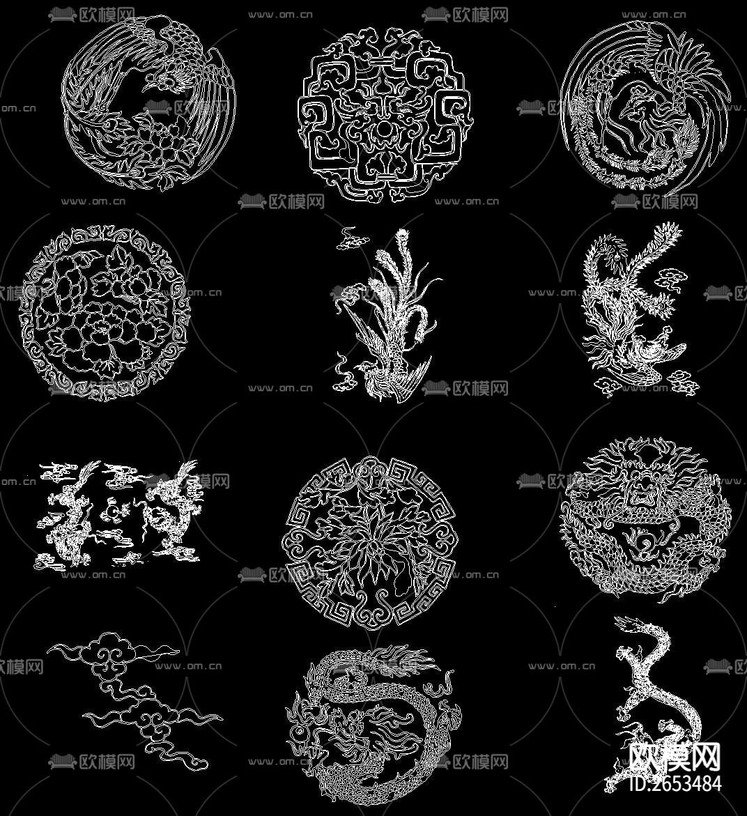 龙凤CAD图库下载（渲染图4）