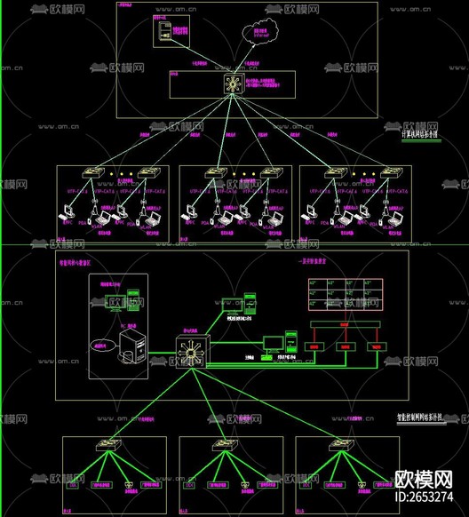 弱电CAD施工图下载(渲染图9)