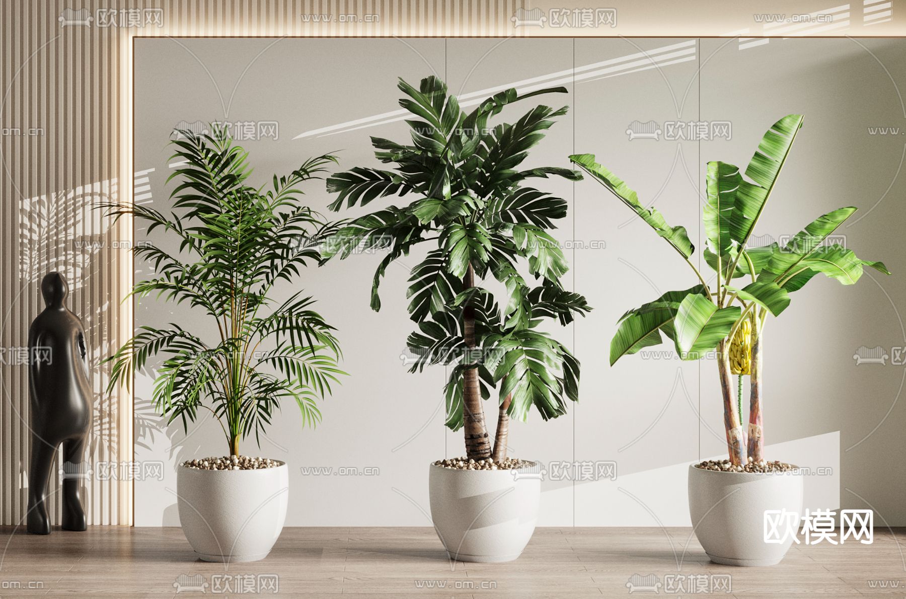 现代绿植盆栽su模型
