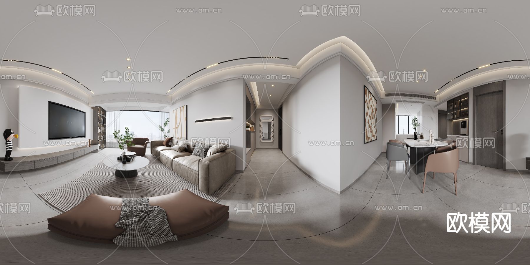 客餐厅vr全景3d模型