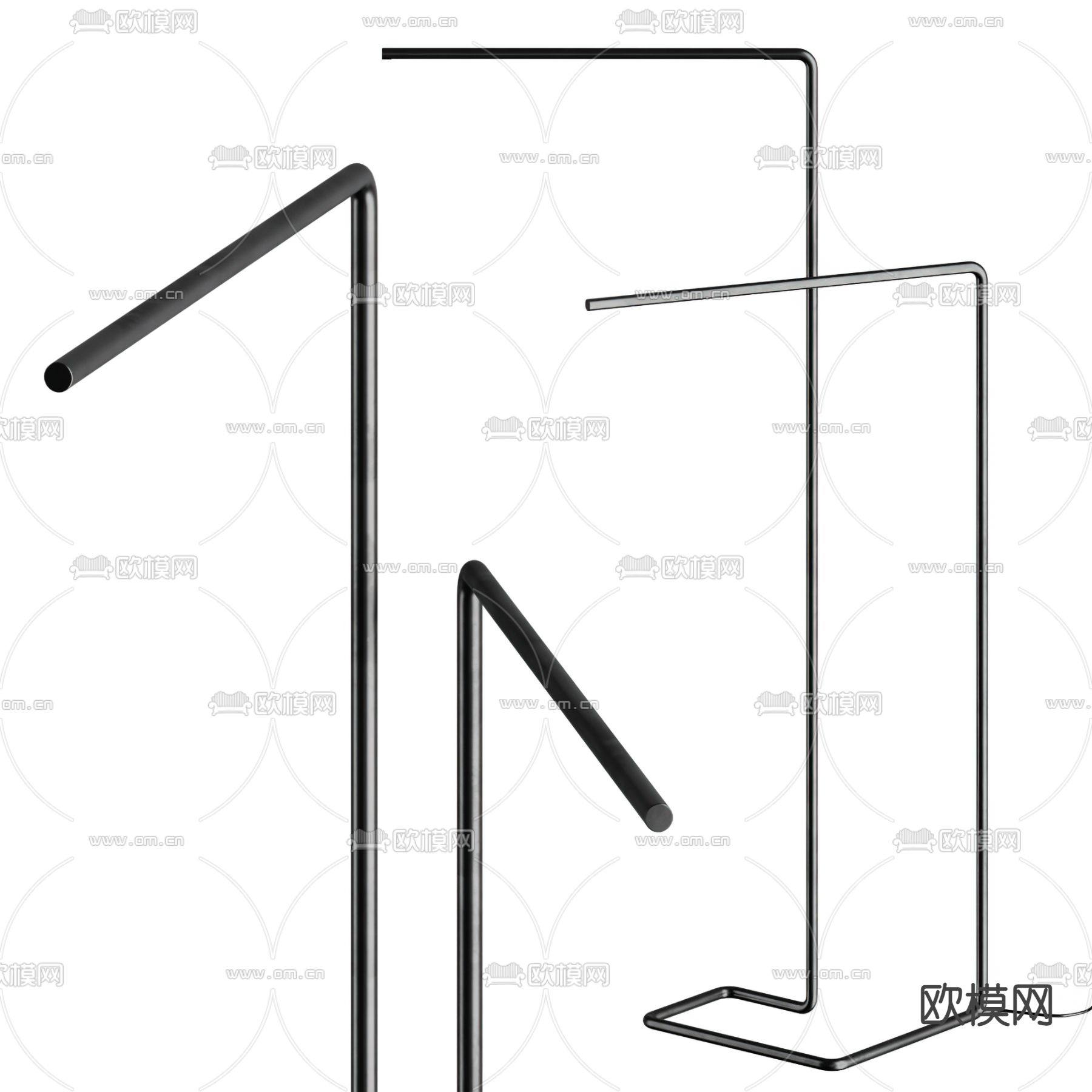 现代极简落地灯su模型下载（渲染图1）