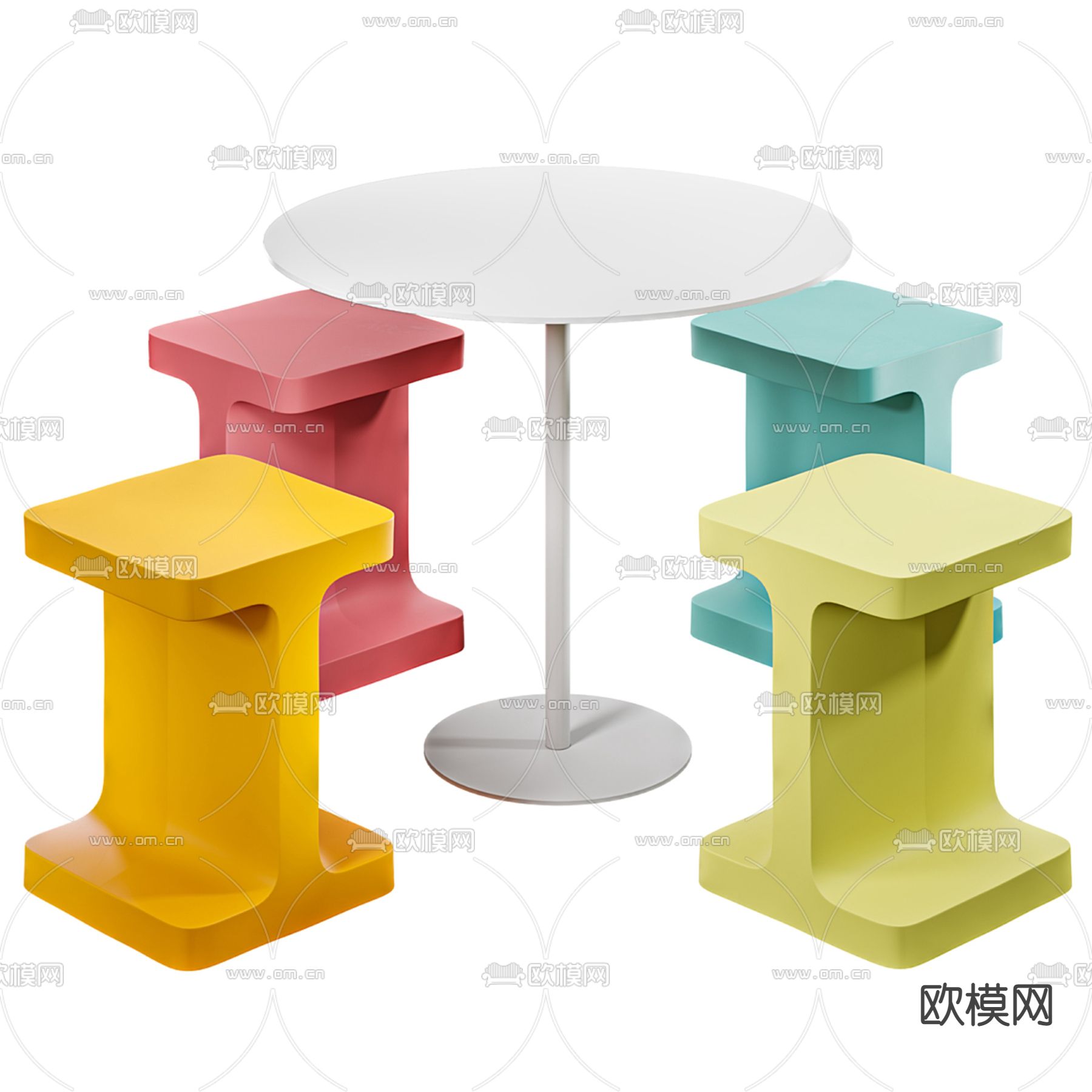 儿童桌椅3d模型
