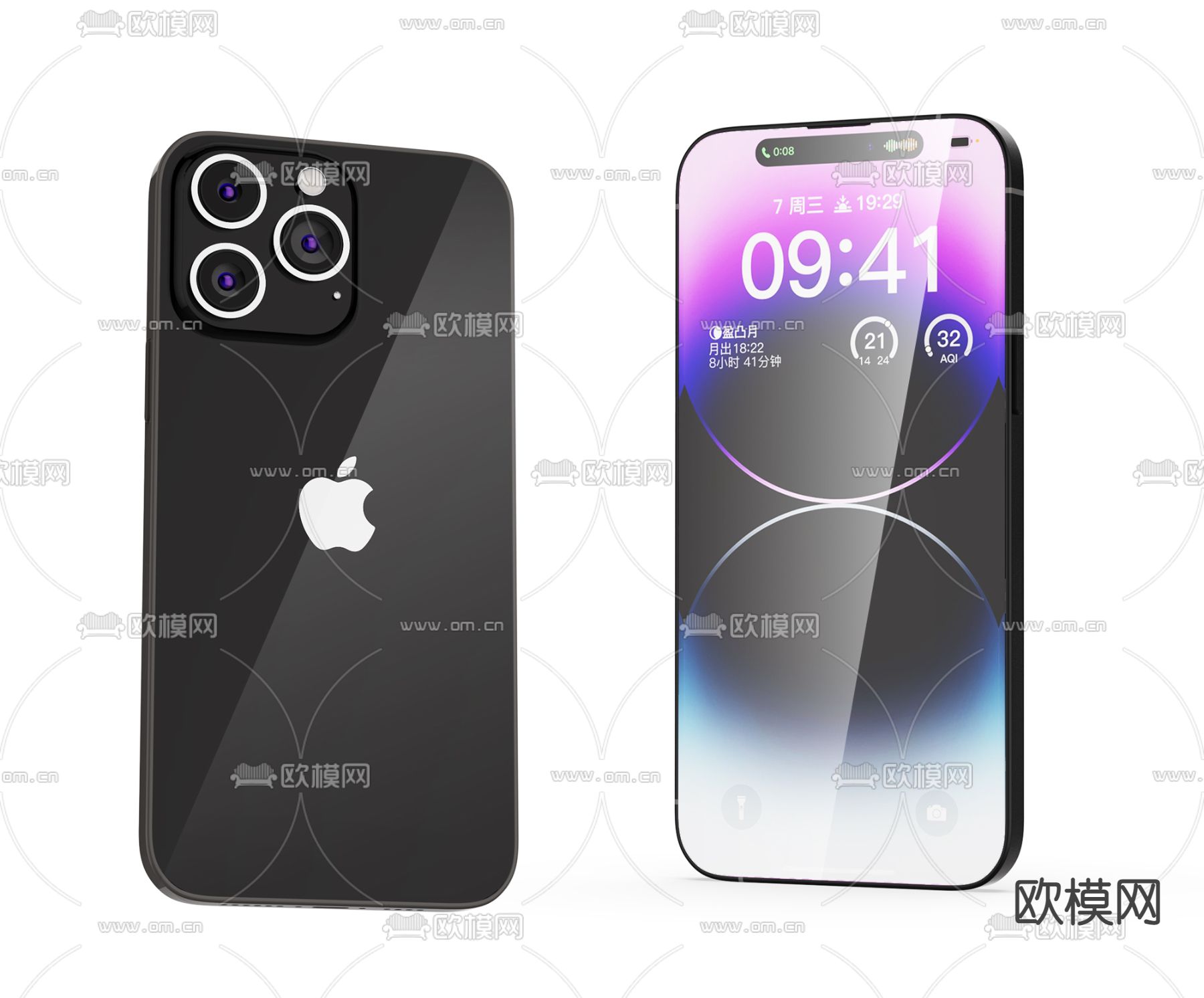 iPhone14pro 手机su模型下载（渲染图1）