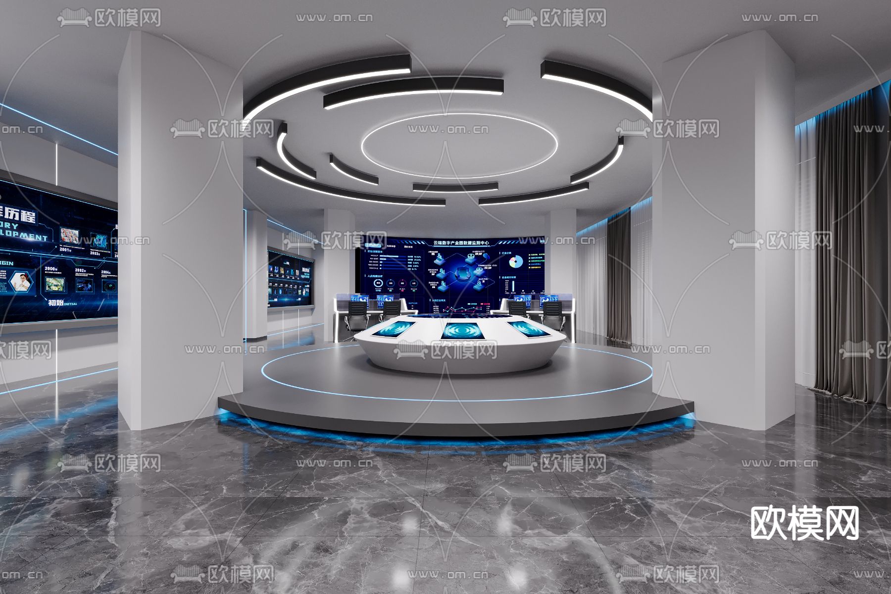 科技展厅3d模型下载_ID14103152_3dmax免费模型-欧模网