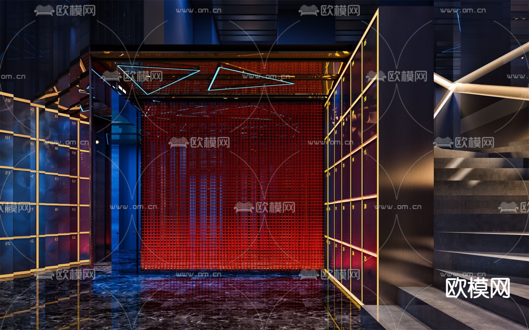 酒吧  KTV走廊过道su模型下载（渲染图1）