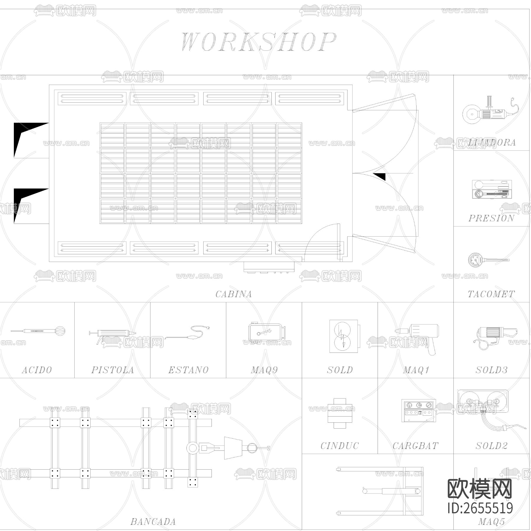 工具cad图库下载（渲染图2）