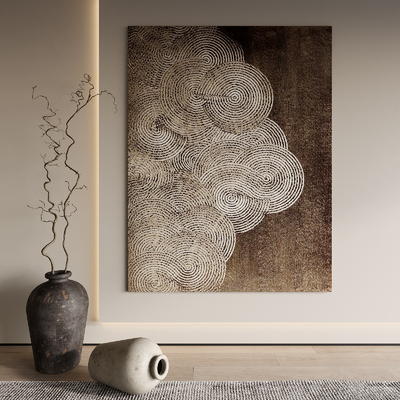  侘寂风装饰画su模型 