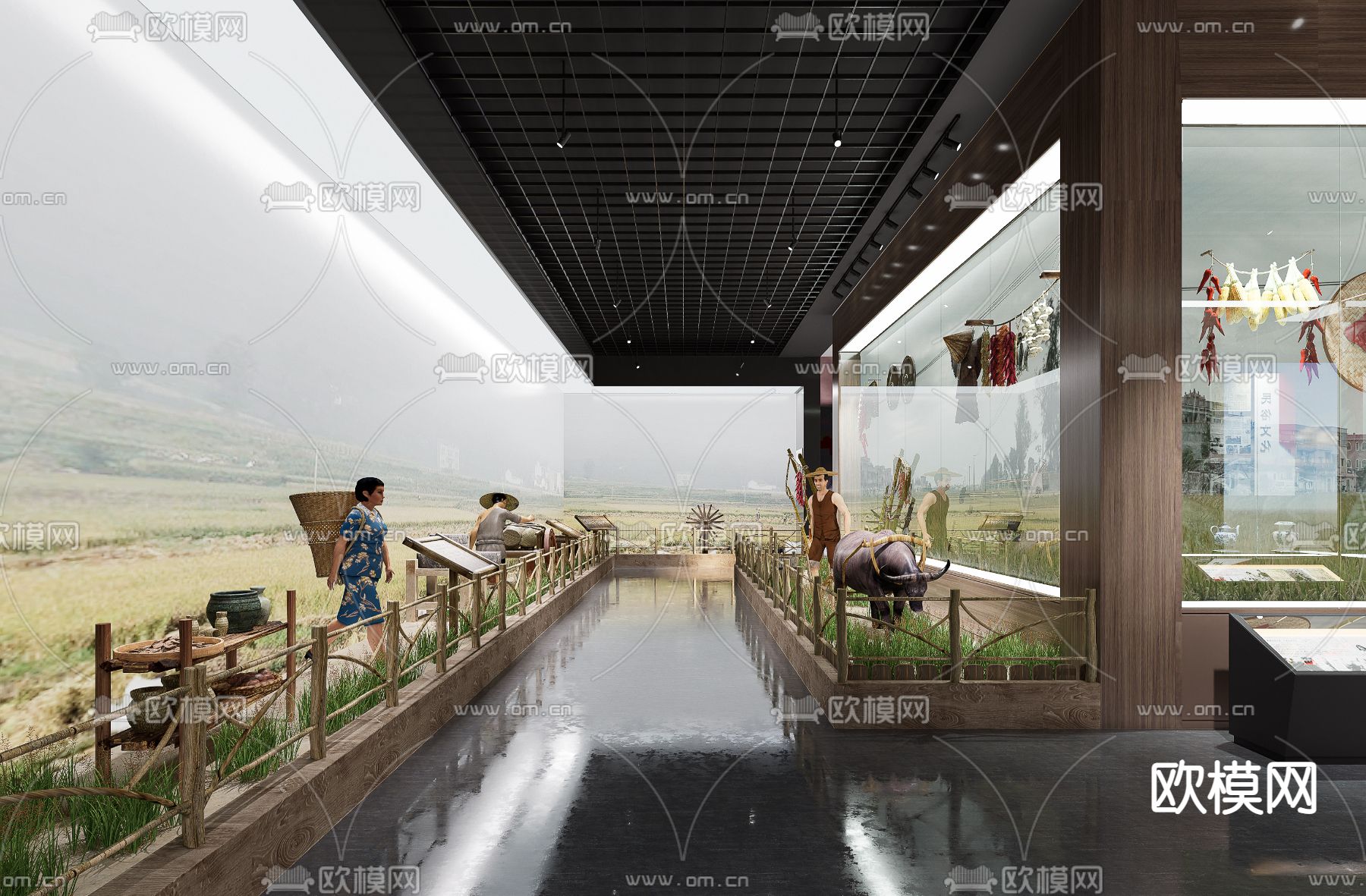 农耕博物馆3d模型下载（渲染图2）