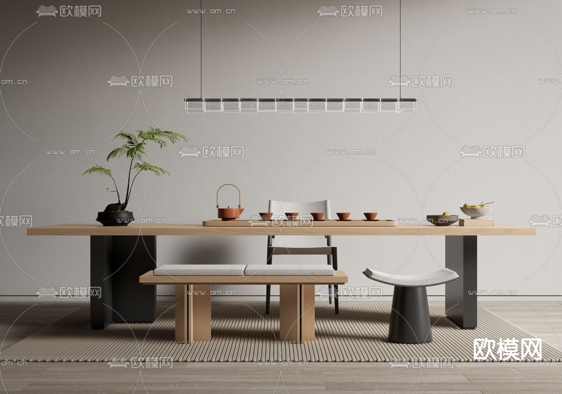 茶桌椅 茶台3d模型