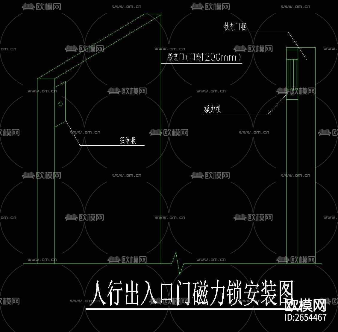 小区弱电智能化系统CAD节点大样下载（渲染图4）