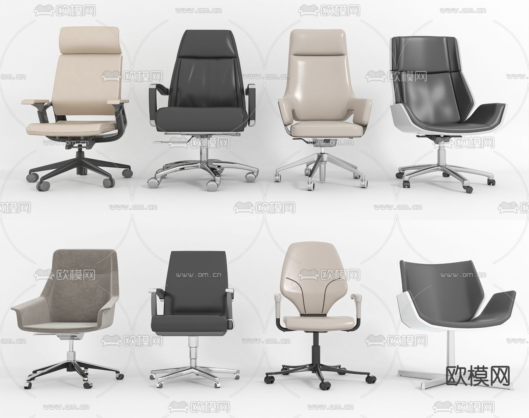 办公椅 职员椅3d模型下载