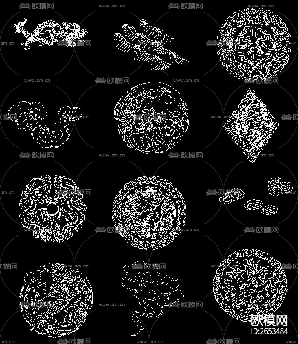 龙凤CAD图库下载（渲染图6）