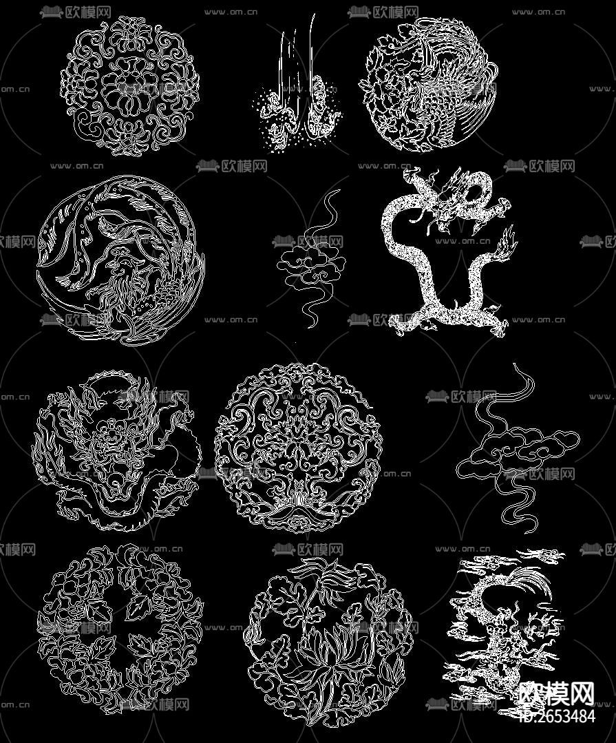 龙凤CAD图库下载（渲染图7）