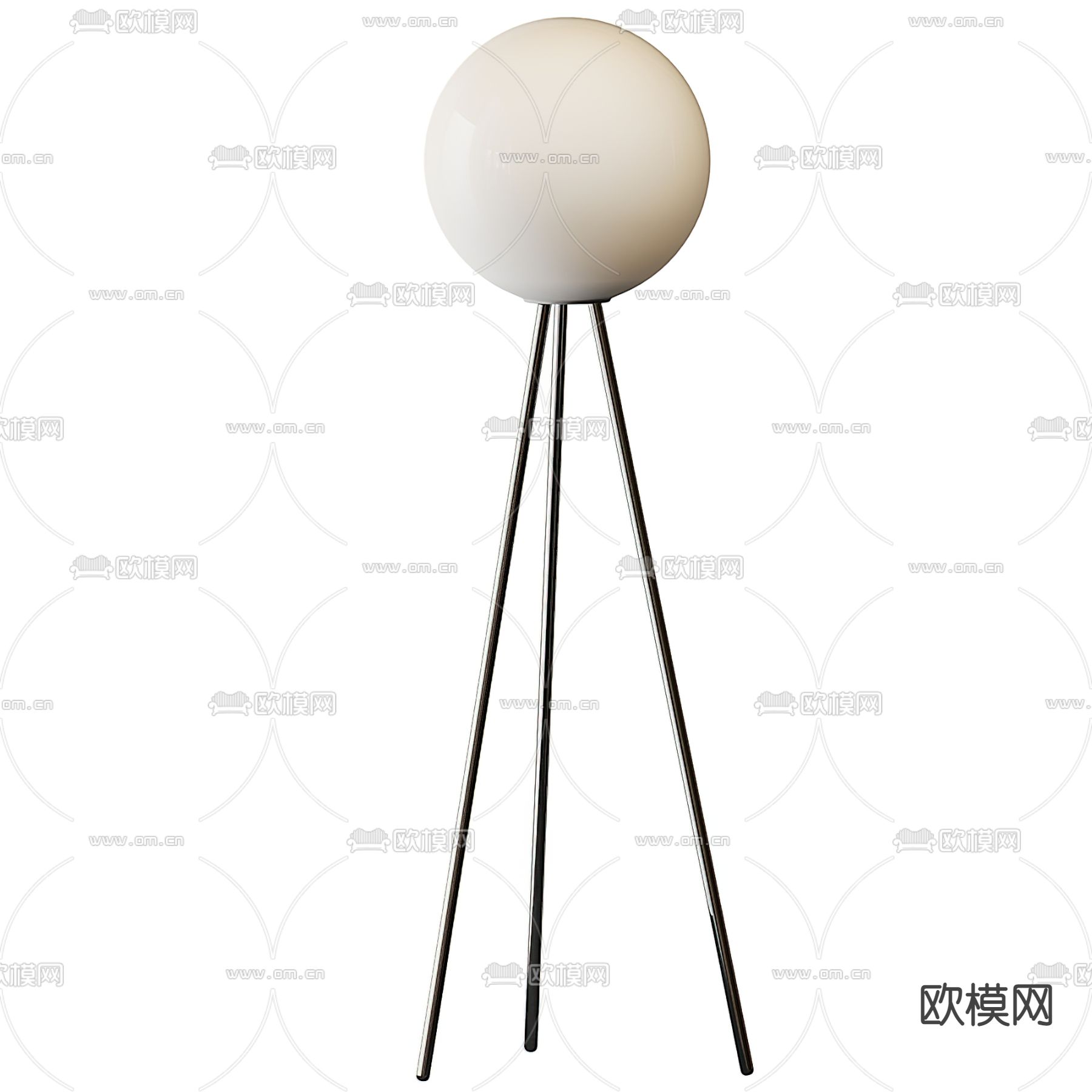 玻璃落地灯su模型下载（渲染图1）