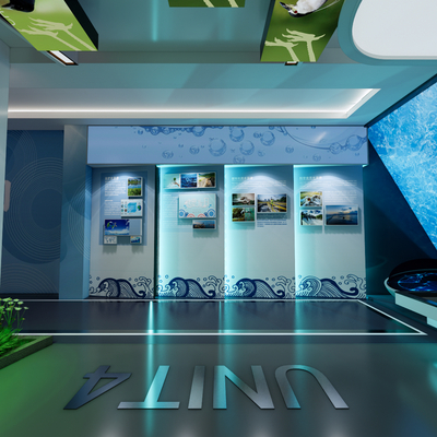  湿地生态展厅su模型 