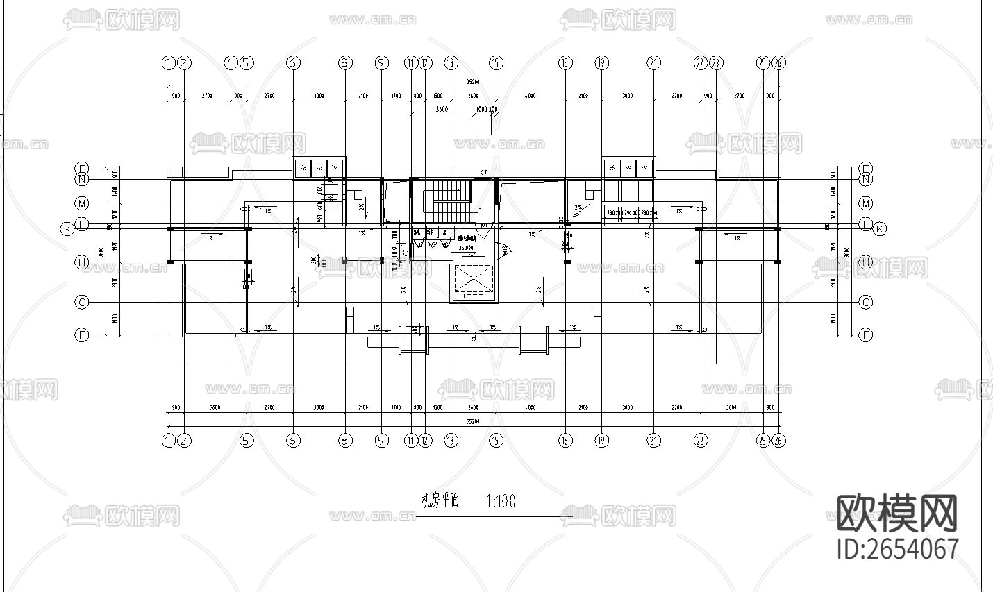 凤凰花园小高层全套CAD施工图下载（渲染图3）