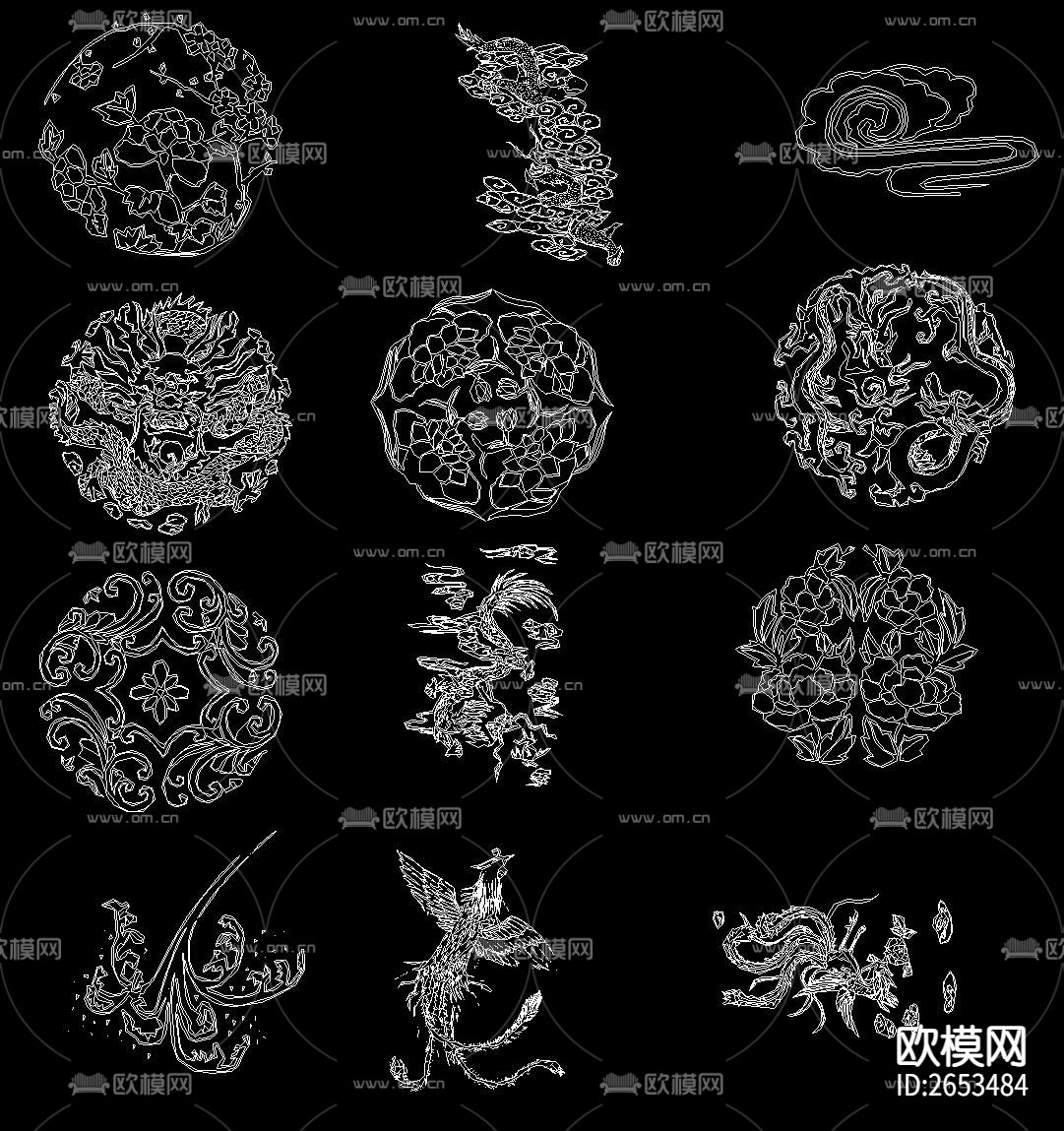 龙凤CAD图库下载（渲染图1）