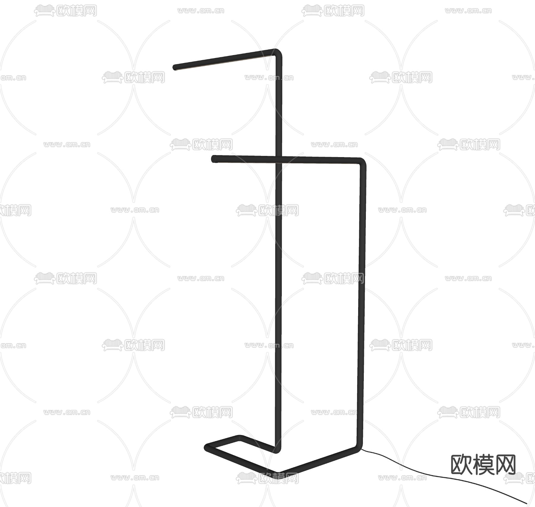现代极简落地灯su模型下载（渲染图2）