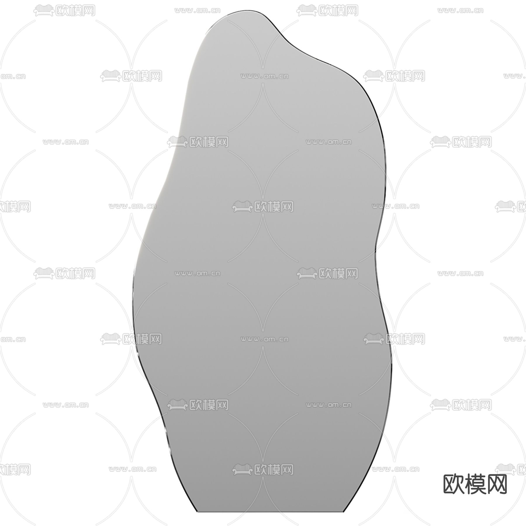 镜子 装饰镜3d模型下载（渲染图3）