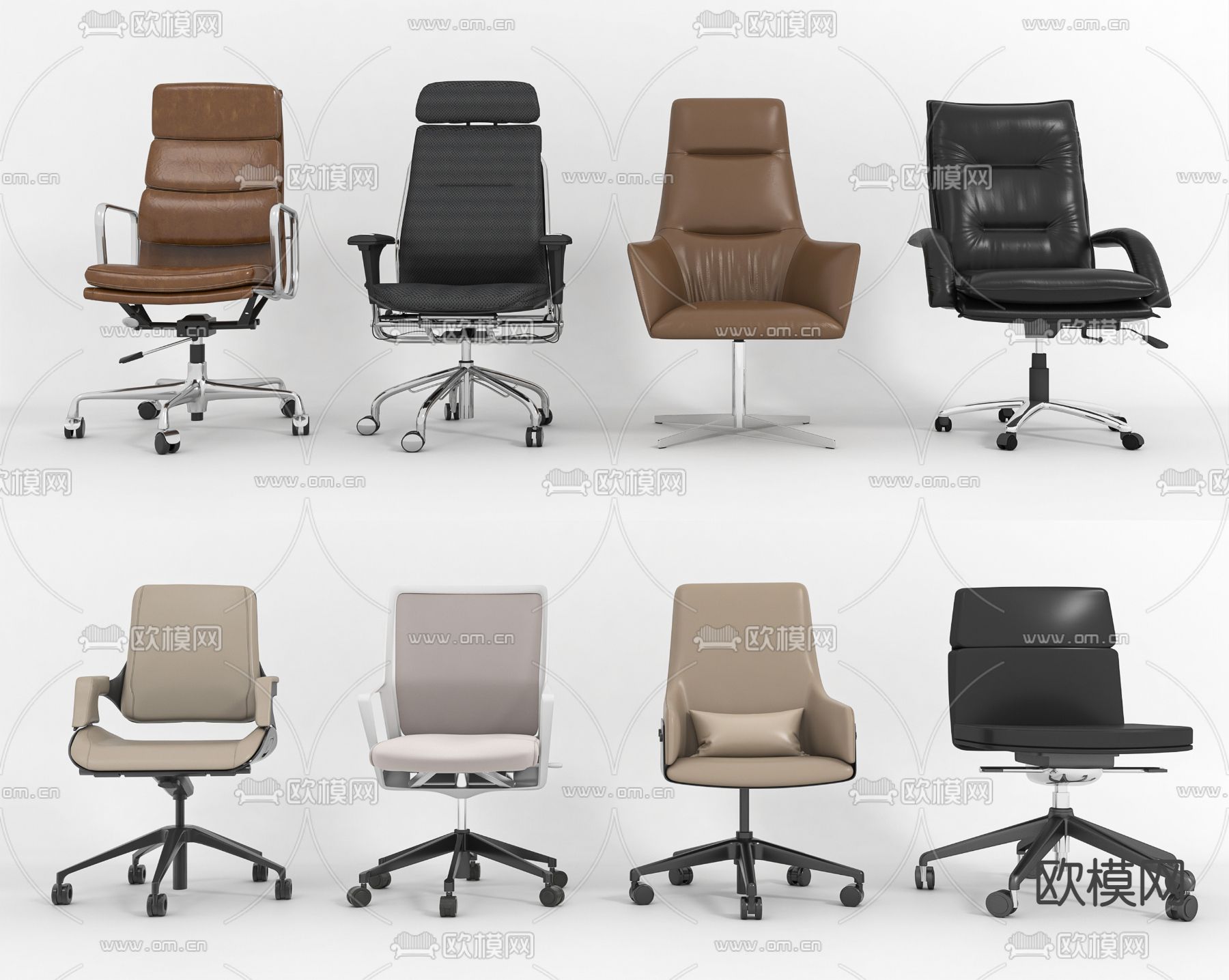 办公椅 大班椅 职员椅 老板椅3d模型下载