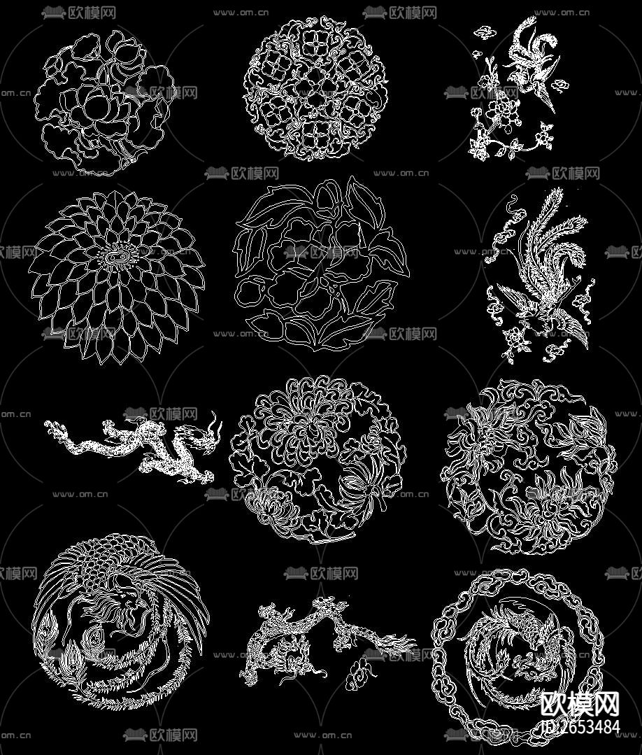 龙凤CAD图库下载（渲染图8）