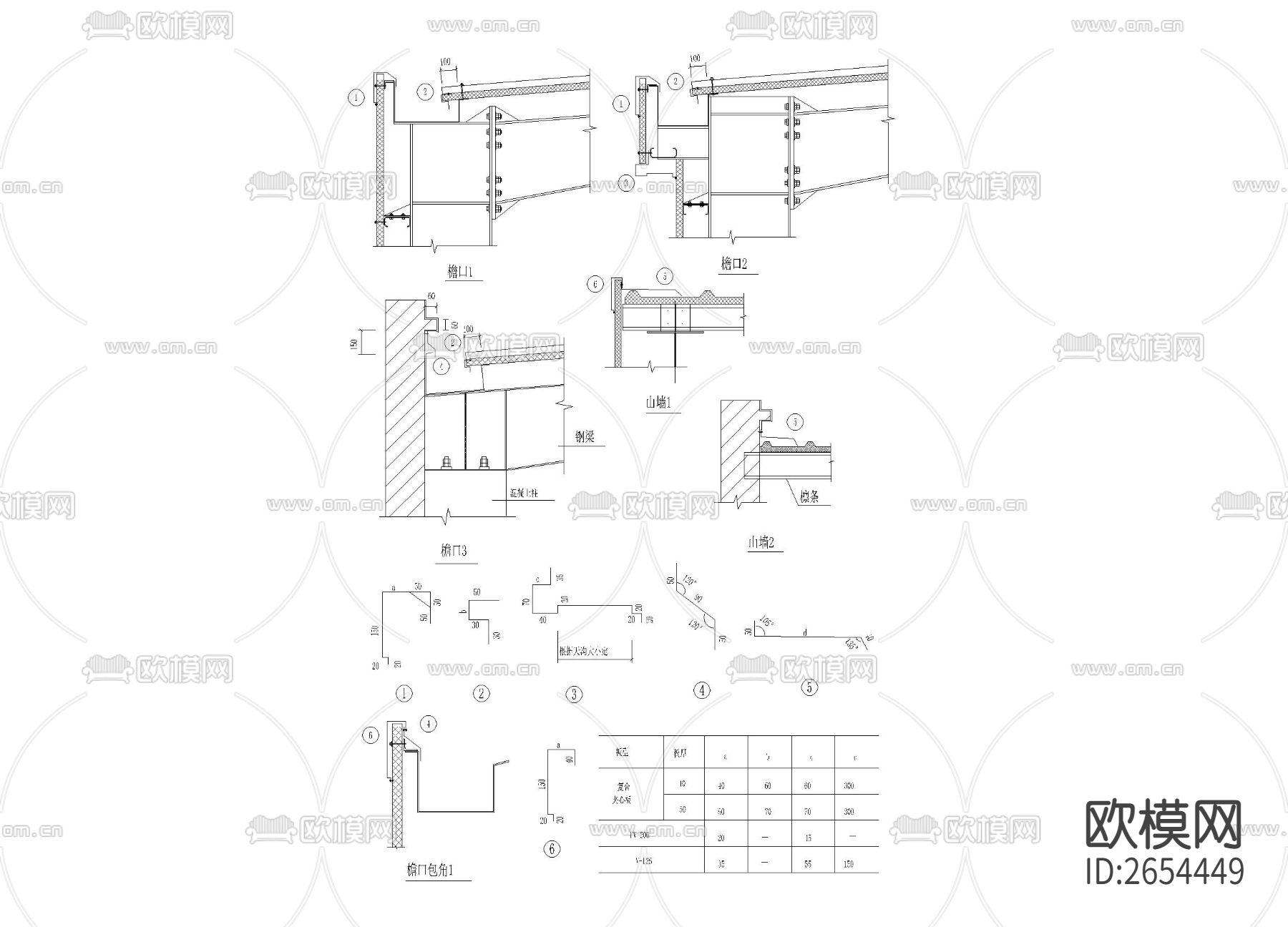 檐口CAD节点大样下载（渲染图3）