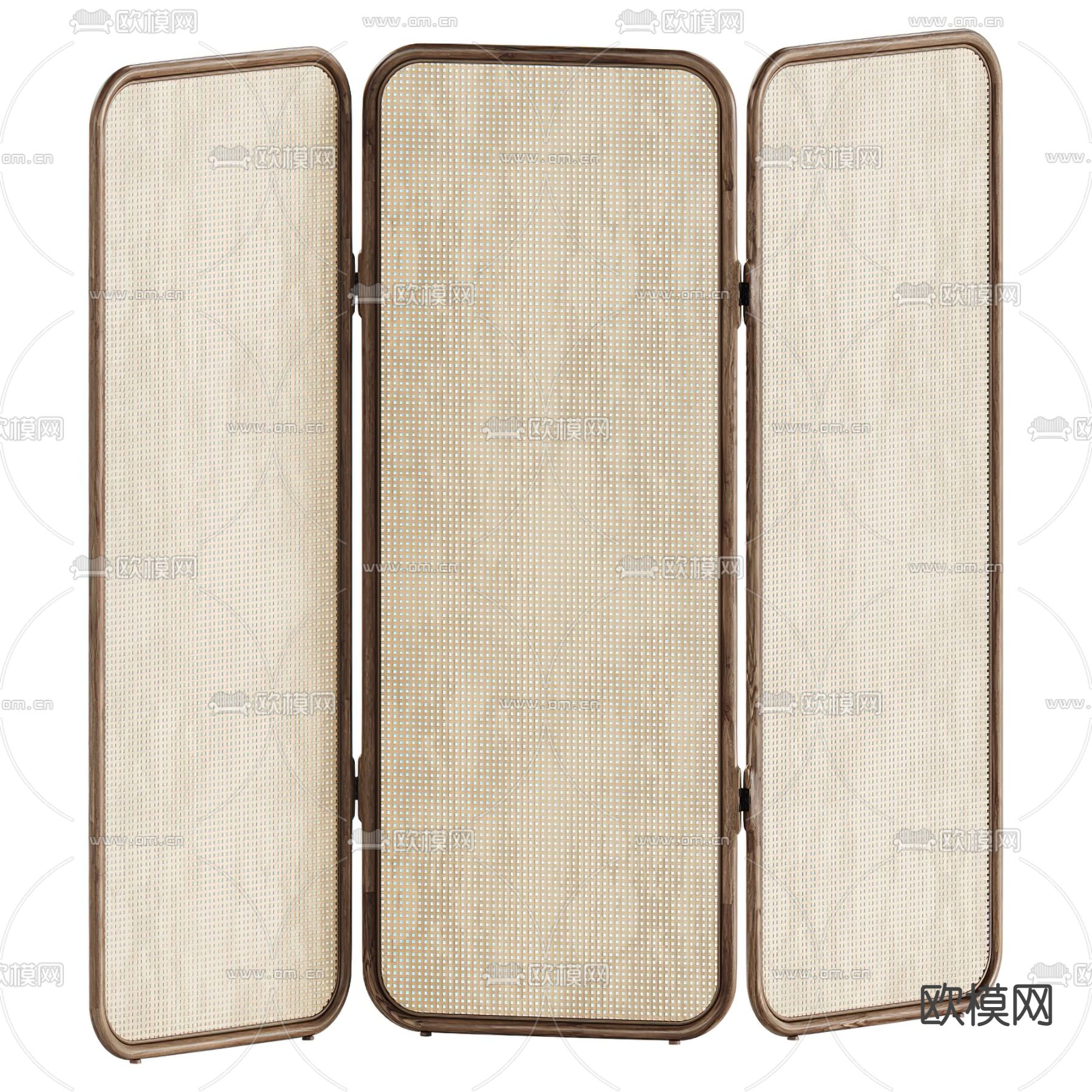 侘寂风屏风 隔断su模型下载（渲染图1）