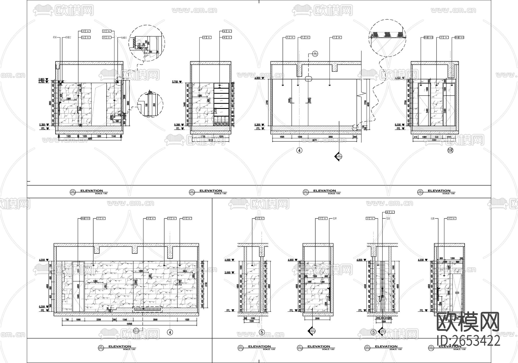 室内游泳池CAD施工图下载（渲染图2）