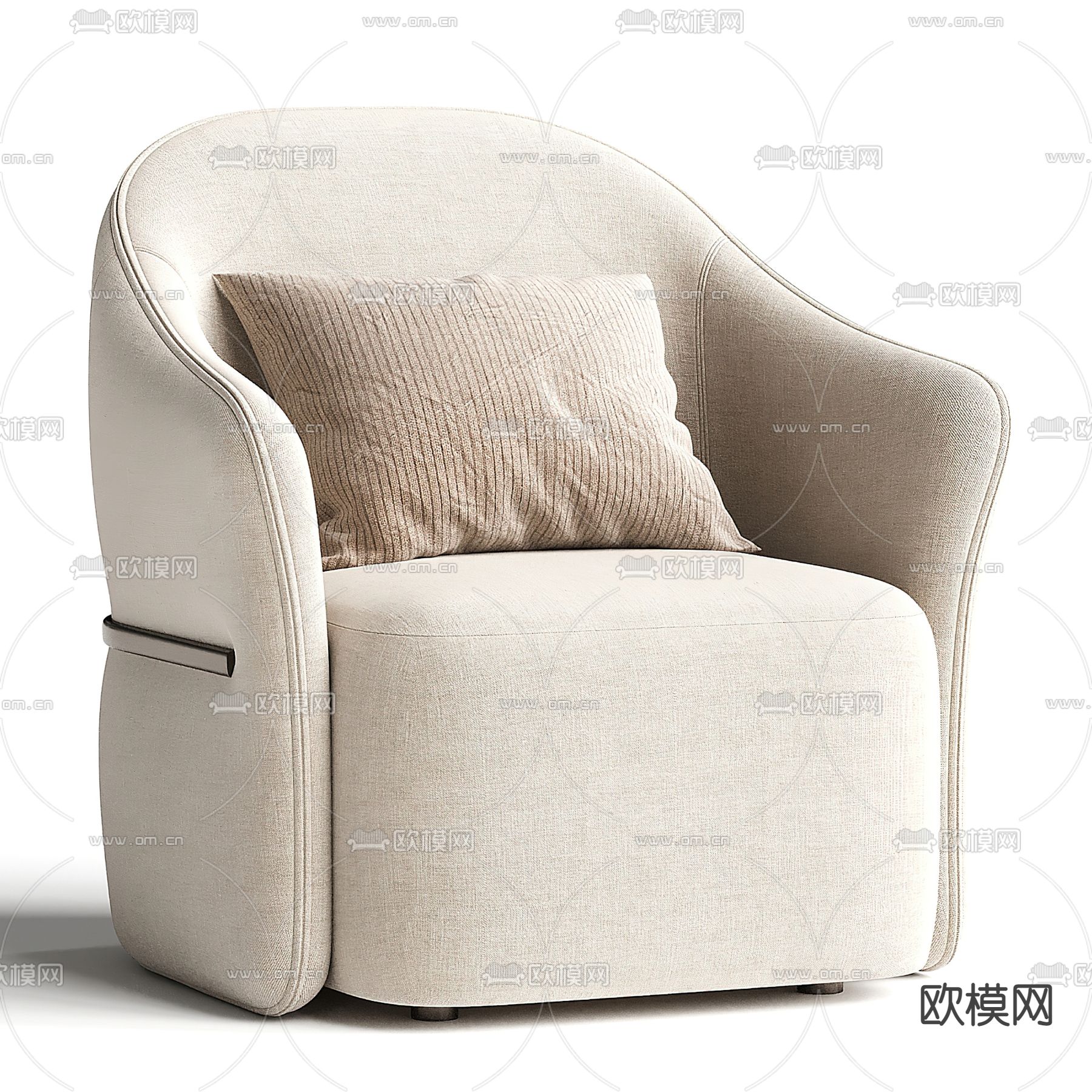 Flou 单人沙发3d模型下载（渲染图1）