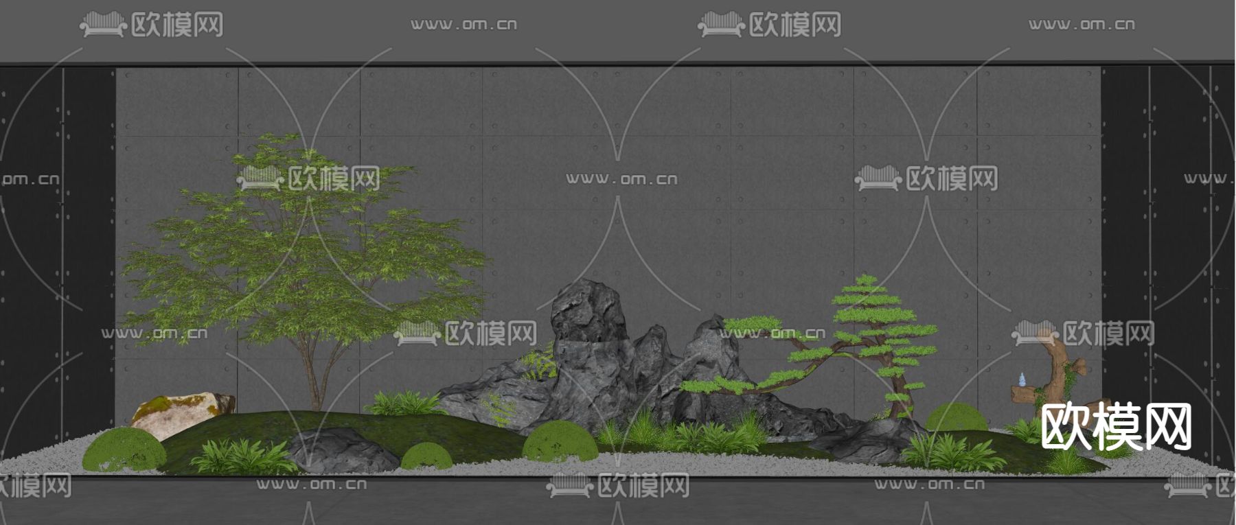 室内景观 植物堆su模型下载（渲染图2）