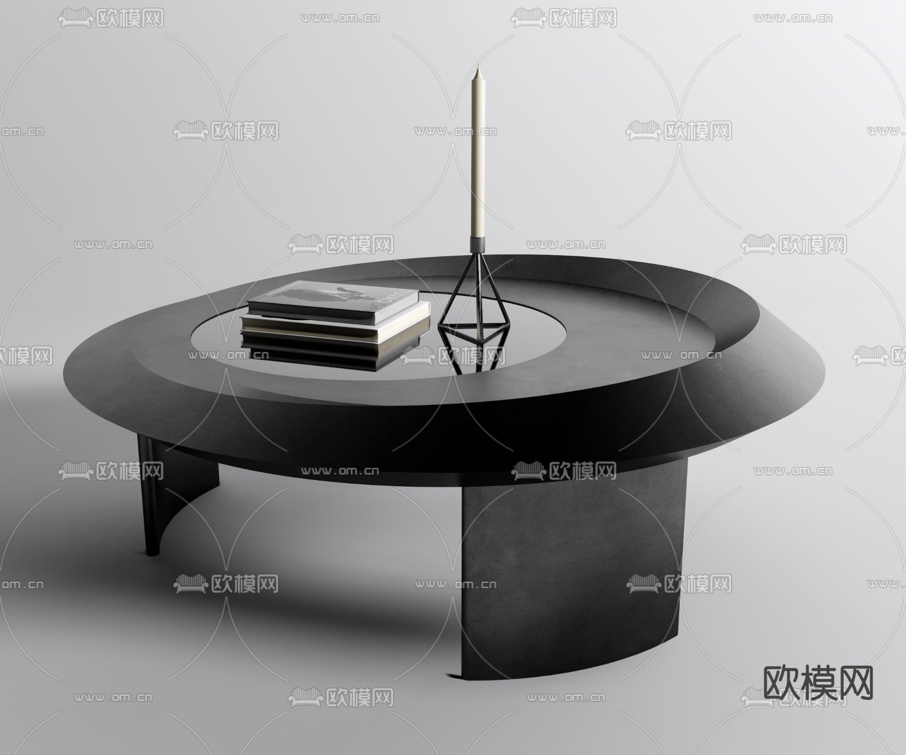 圆形茶几3d模型下载