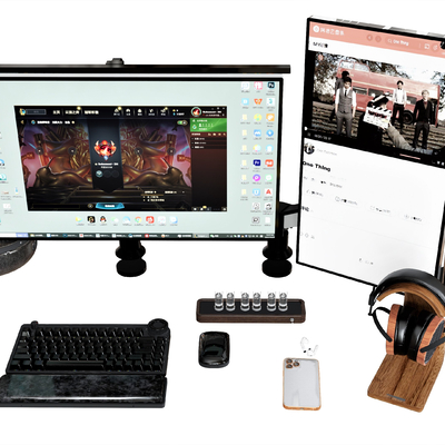  电脑 鼠标 键盘 耳机su模型 