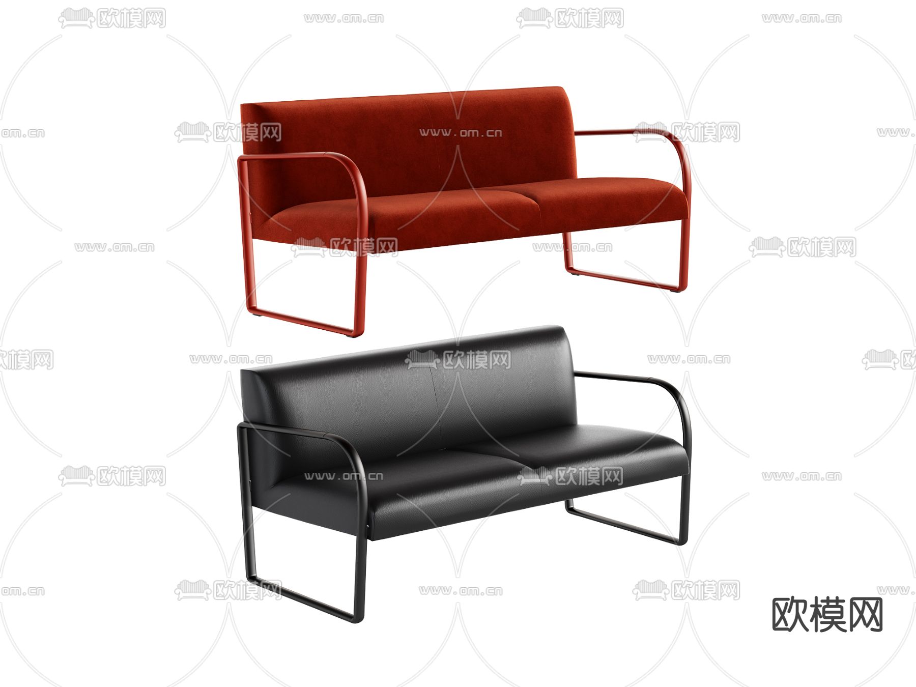 双人沙发3d模型下载