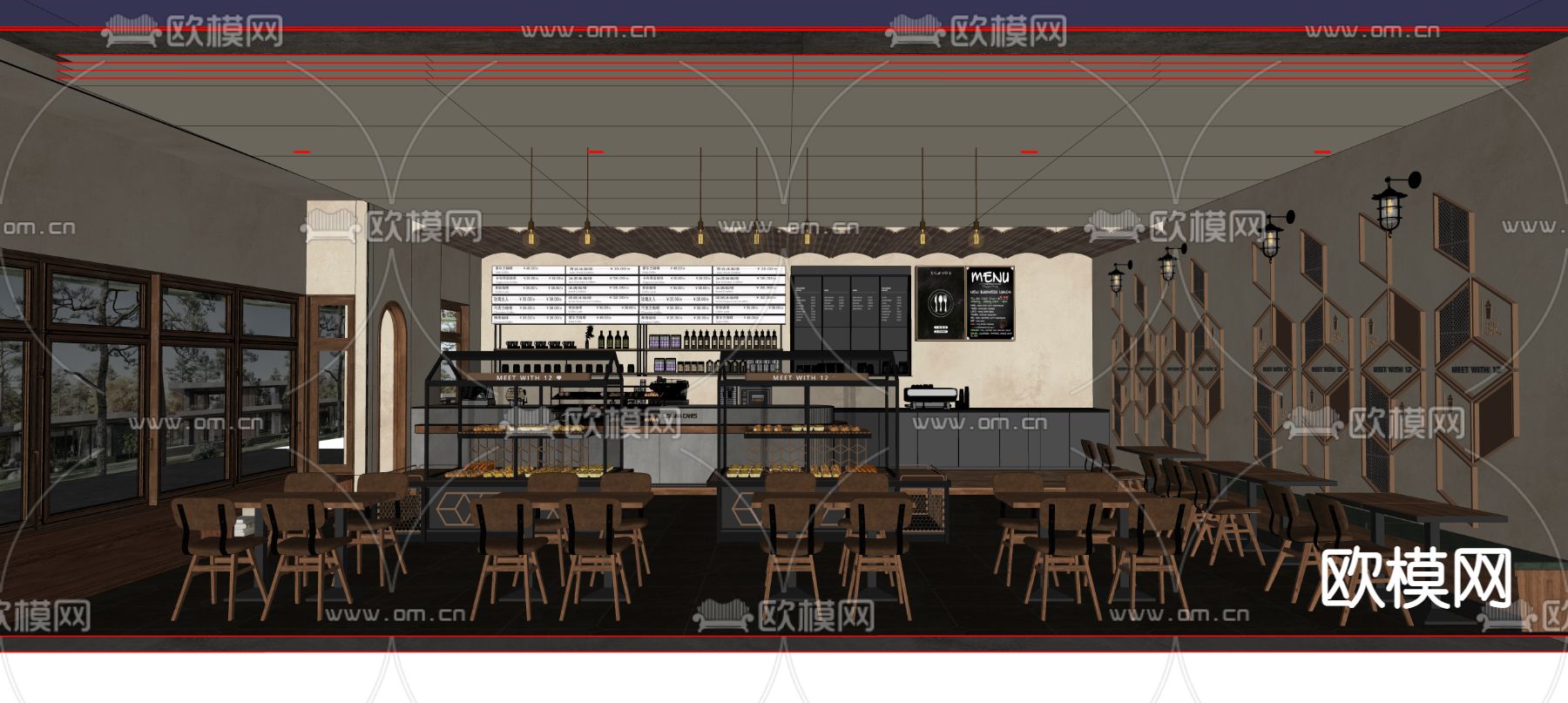 诧寂面包店su模型下载（渲染图4）