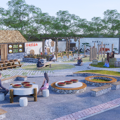 研学公园景观su模型