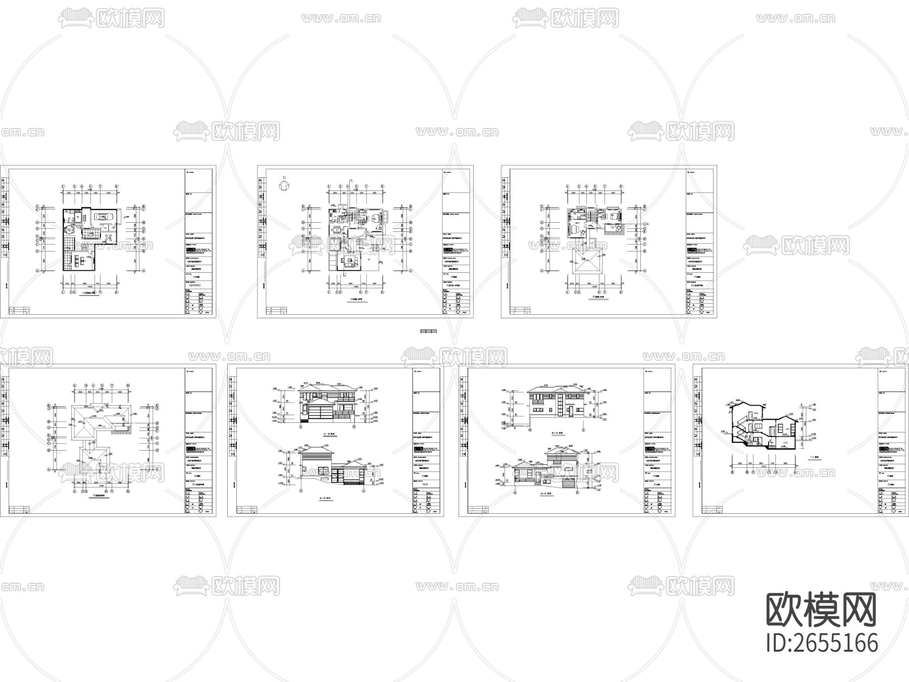 独栋别墅建筑设计cad施工图下载（渲染图8）