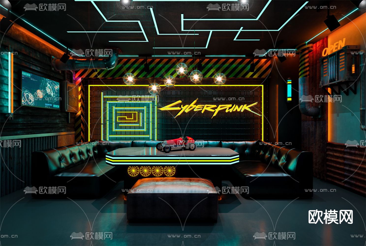 现代剧本杀 推理社su模型下载（渲染图1）