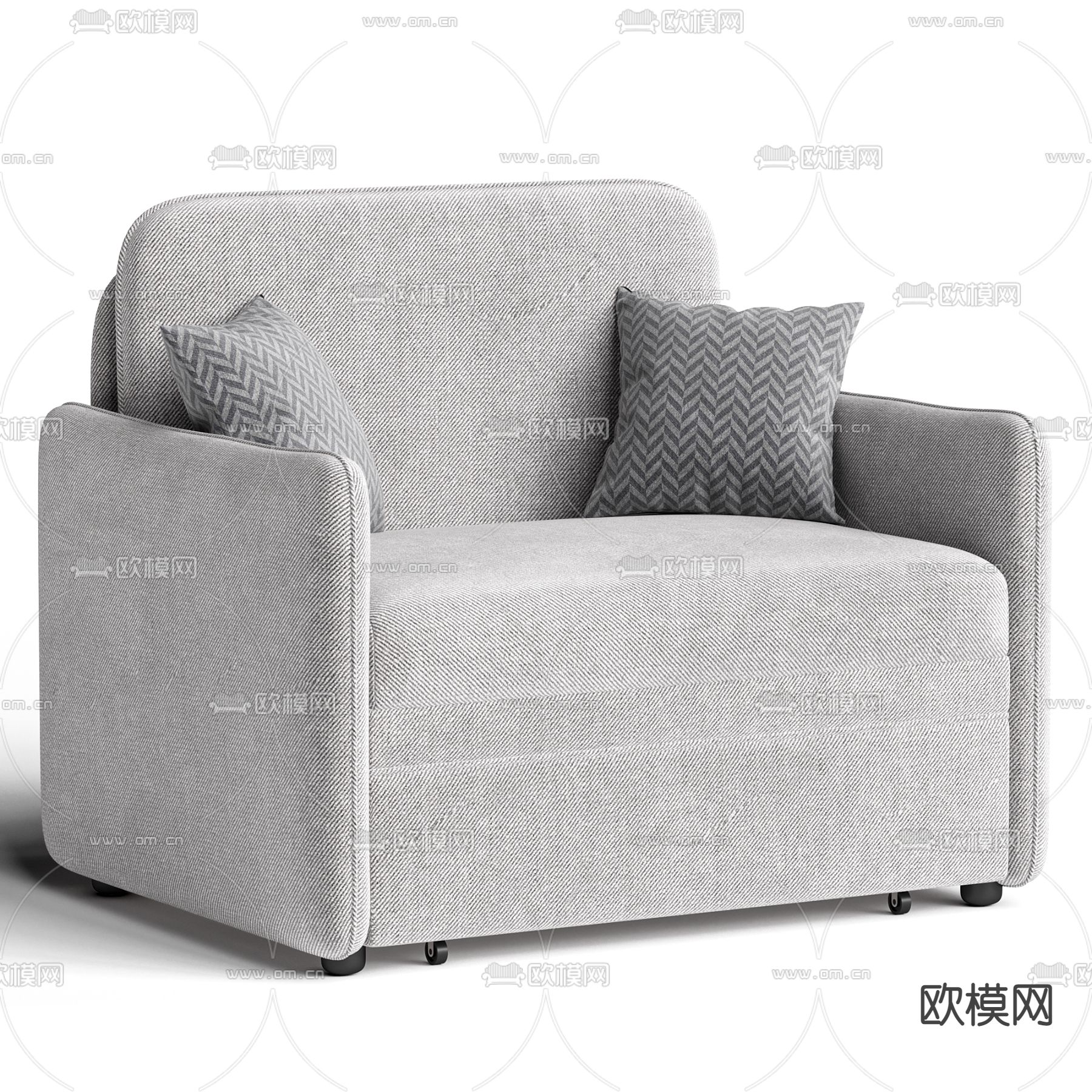 Armchair 单人沙发3d模型下载（渲染图3）