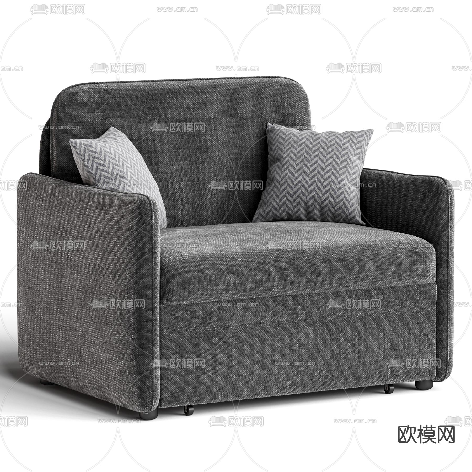 Armchair 单人沙发3d模型下载（渲染图2）