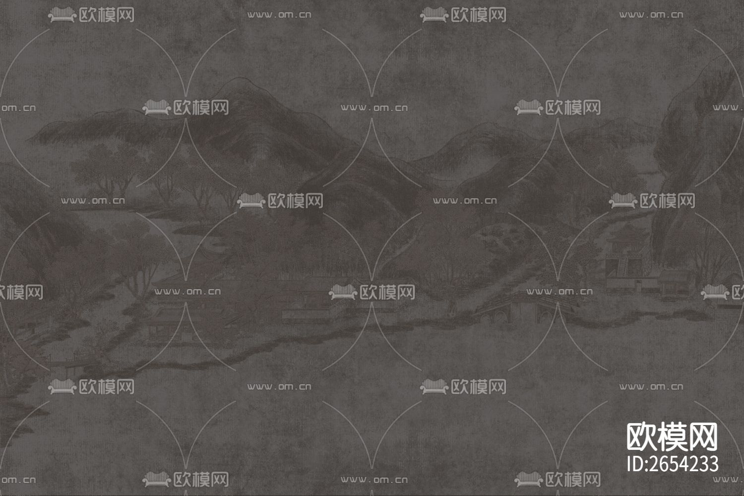 新中式山水壁纸下载（渲染图5）