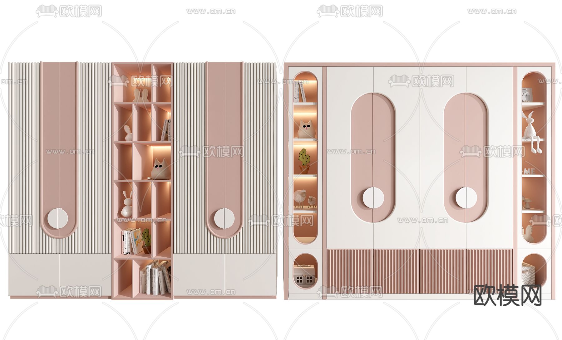 儿童书柜 收纳柜3d模型下载