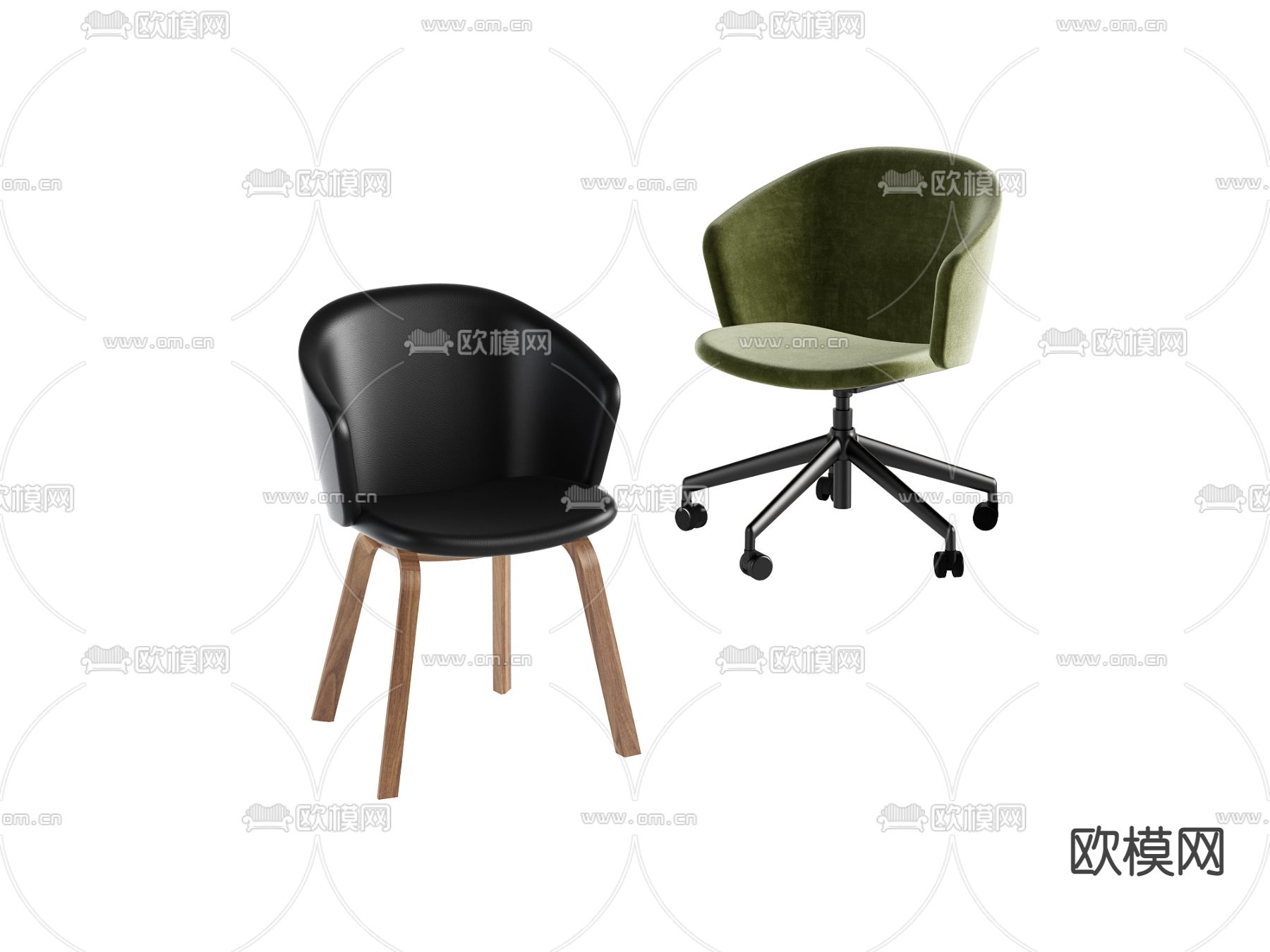 办公椅 职员椅 会议椅3d模型下载