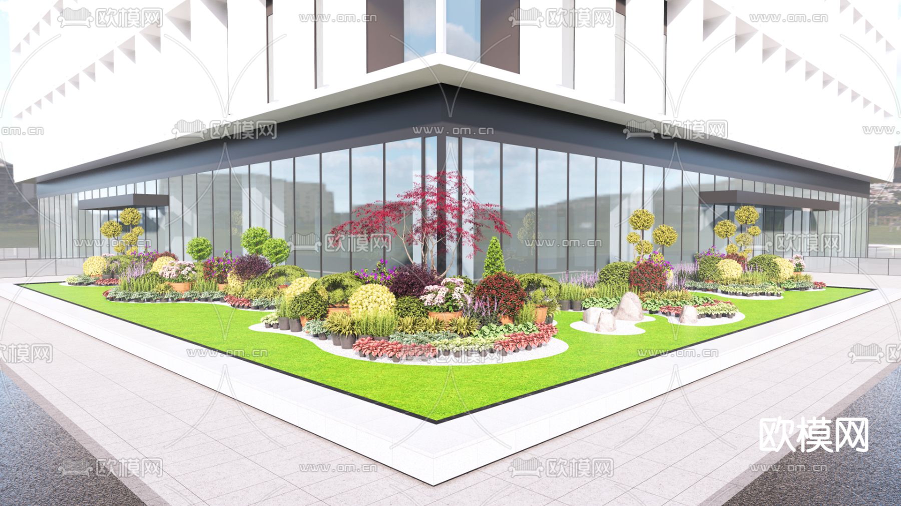 矾根 绣球花su模型下载（渲染图2）