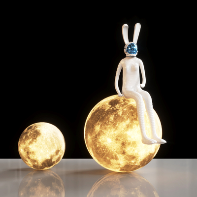  月球灯 装饰灯su模型 