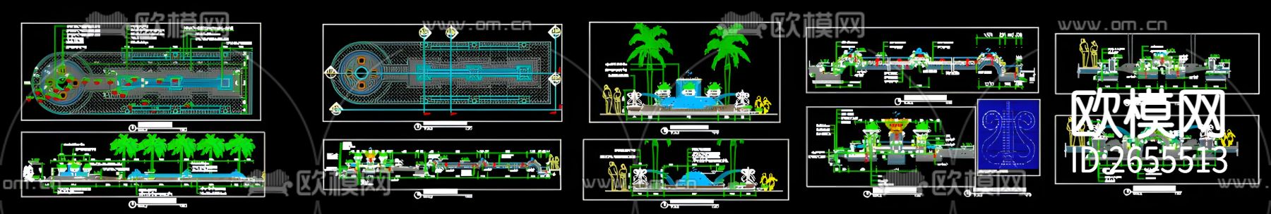 景观水池cad施工图下载（渲染图6）
