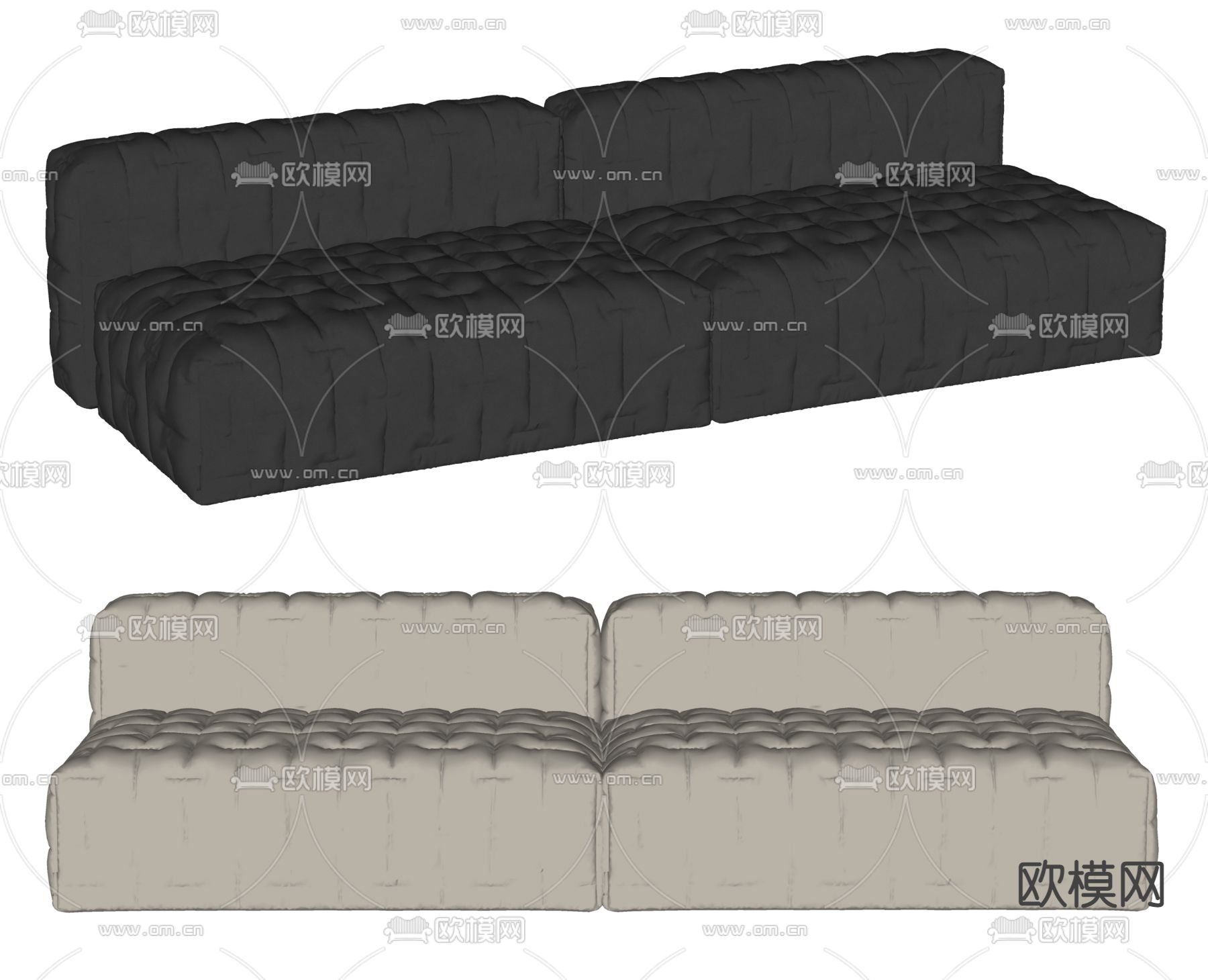Minotti 双人沙发su模型